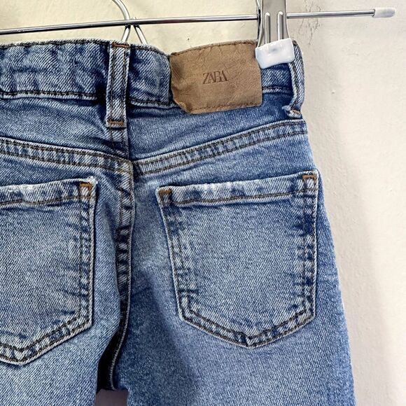 Girl's Zara Denim Jeans with Split Hem - Picture 5 of 6